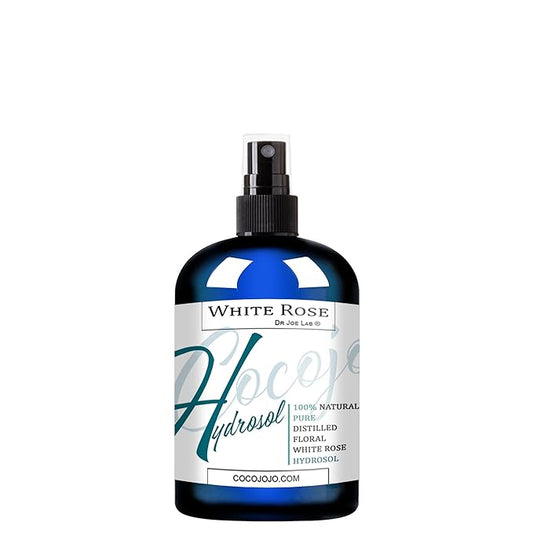 Dr Joe Lab White Rose Water Hydrosol - Pure Natural Distilled Bulgarian Rosewater Vegan Hydrating Toning Spray Mist Face Hair Skin Pores Locs Dreads - Packaging May Vary (8 oz)-Velvo Beauty