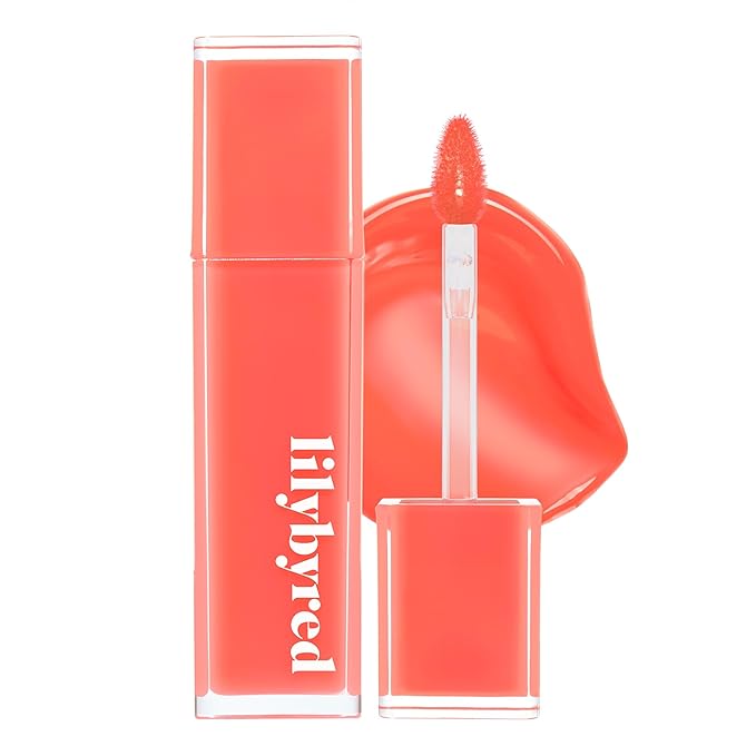 lilybyred Bloody Liar Coating Tint | Korean Glossy Lip Stain, Vivid & Juicy Color, Syrupy Shine, Moisturizing, Long-Lasting & Smudge-Proof, Non-Sticky, Lightweight, 0.14 oz. (04 Shy Peach)-Velvo Beauty