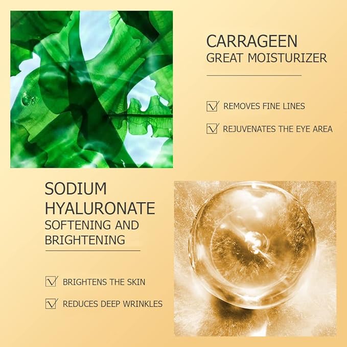 BIOAQUA Gold Elastic Soft Crystal Gel Eye Mask Hydrates Nourishes Moisturizing Face Skin Around The Eyes 12g x 5pcs-Velvo Beauty