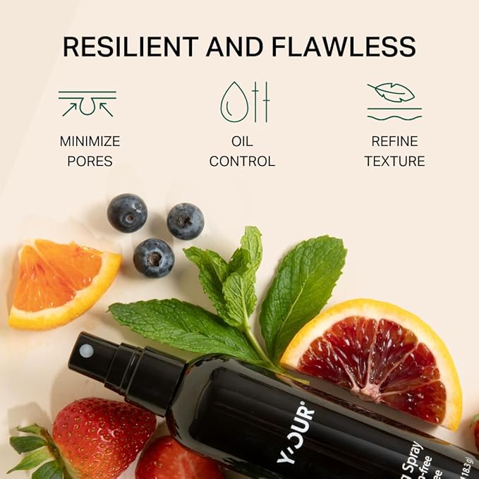 Y’OUR Silk Makeup Setting Spray: Lightweight Hydrating Face Mist; Long-Lasting, Blurring, Natural Finish. Infused with Vitamin E & Minerals, Paraben-Free. Made in USA. 4 fl. oz (118.3g)-Velvo Beauty