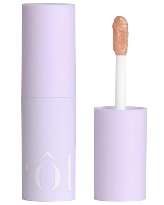Côte Euphoria Peptide Lip Shine – Shimmery Sheer Nude Lip Gloss for Hydration & Shine – Vegan, Cruelty-Free, Anti-Aging with Shea Butter & Hyaluronic Acid – Long-Lasting, Smooth, Moisturizing Gloss-Velvo Beauty