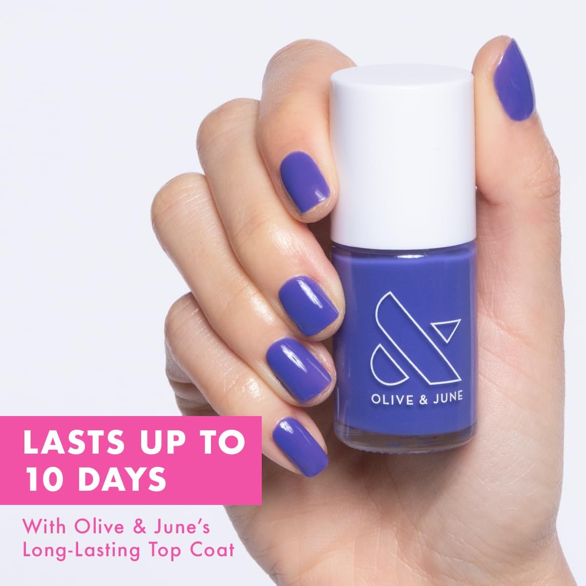 Olive & June Long Lasting Nail Polish | Plump Gel-Like Finish No Lamp Needed | Lasts up to 10 days | Salon-Quality at Home | 15-Free Vegan Cruelty-Free Chip-Resistant Shine | House of O&J Regal Purple-Velvo Beauty
