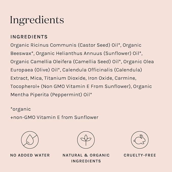 Kari Gran Lip Whip | Moisturizing Lip Balm with Organic Oils | Clear Glossy Sheen + Peppermint | Rich Buttery Texture, Hydrates & Protects | Non-GMO, Organic Ingredients, Made in USA (Rosie Gold)-Velvo Beauty