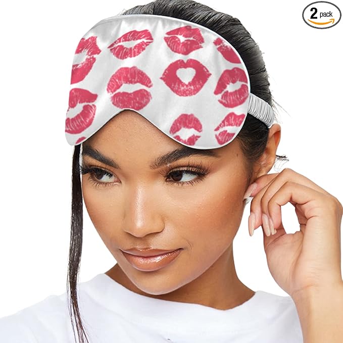 SMUG Satin Sleep Mask & Eye Mask | Travel Sleep Masks for Women & Men | Soft Sleeping Eye Mask to Nourish Skin & Reduce Dark Circles | Eye Sleep Mask Shades to Block Out Light | Kiss-Velvo Beauty