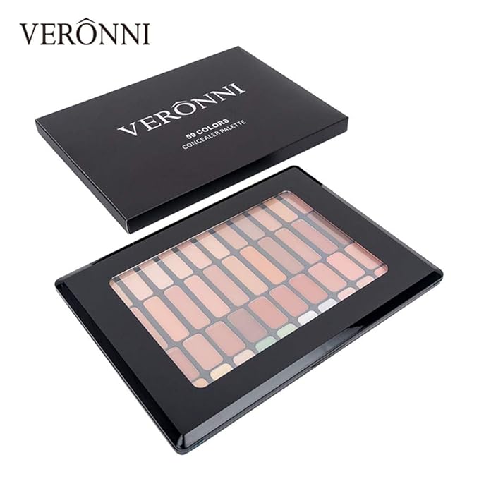 VERONNI Concealer Palette 50 Color Professional Cream Contour Makeup Cosmetic Palette Salon and Daily Use Contouring Foundation Kit (50 color concealer)-Velvo Beauty