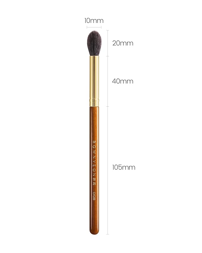 Desert Oak Series Eyeshadow Blending Brush - Dome Goat Hair Bristles for Seamless Crease Work, Premium Bubinga Handle with Gold Brass Ferrule (CM 169)-Velvo Beauty