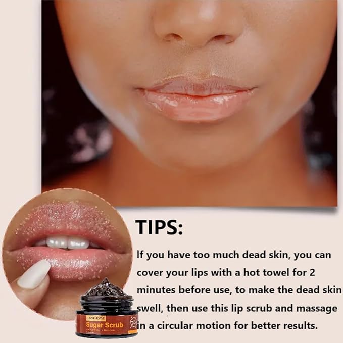 Sugar Lip Scrub - Gentle Lip Care Lip Exfoliator & Moisturizer - Exfoliating Lip Scrubber for Dry Lips-Velvo Beauty