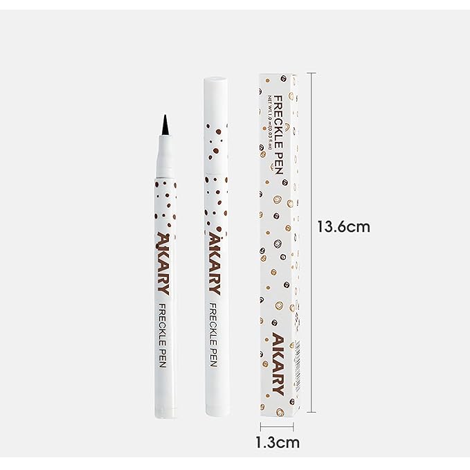 AKARY Freckle Pen Professional Lifelike Face Concealer Point Out Natural Waterproof Longlasting Soft Artificial Fine Makeup Freckle Pen Life Face Decoration (#01 Light Brown)-Velvo Beauty