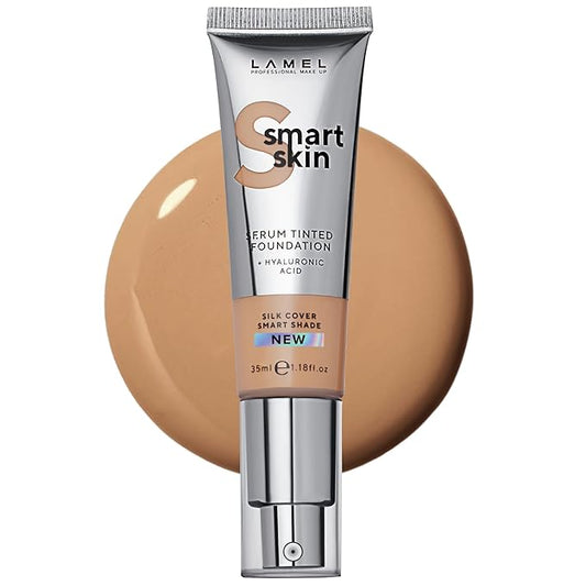 Lamel- Smart Skin Serum Tinted Foundation - 406 Medium Beige | Smoothens skin | Weightless texture| Blurs pores | All-day wear | 35ml-Velvo Beauty