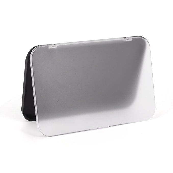 AJLTPA Magnetic Makeup Palette with Frosted Clear Top, 3Pack Empty Eyeshadow Dispensing Storage Box with 60Pcs Adhesive Metal Stickers for DIY Cosmetics Blush Powder-6.69"X4.41"Palette-Velvo Beauty