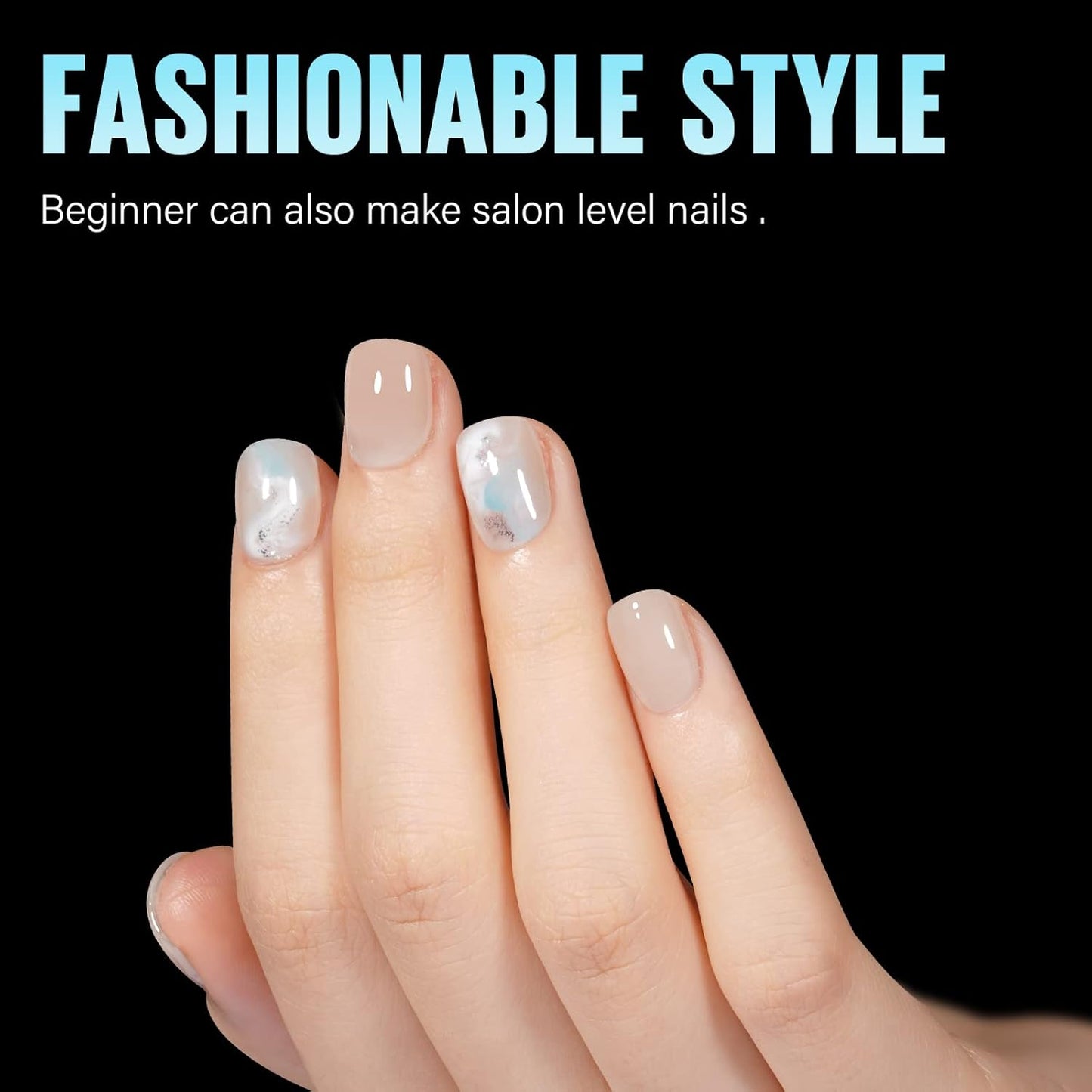 TOMICCA Extra Short Square Fake Nail Tips, Half Matte Acrylic Gel Nail Tips, 360Pcs Full Cover Pre Shaped 12 Sizes Fake Nails for Beginner and Professional DIY Nail Salon-Velvo Beauty