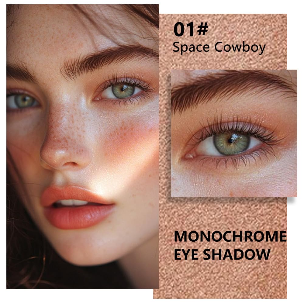 Glittler Single Eye Shadow Palette Makeup, Champagne Gold Sparkle Shimmer Monochrome Eyeshadow For Old Women, Pigmented Waterproof Sombras Para Ojos, Vegan, Talc, Paraben & Cruelty Free, 01-Velvo Beauty