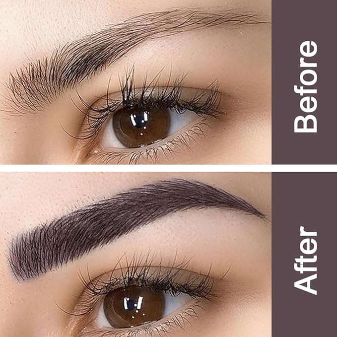 evpct 2-in-1 Tinted Brow Gel & Clear Brow Setting Glue Eyebrow Gel Kit - Strong Hold 24HR Waterproof Smudgeproof Eyebrow Makeup for Natural Soft Full Brows, Brows Enhancer Mascara Makeup - Dark Brown-Velvo Beauty