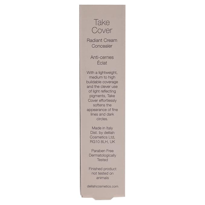 delilah - Take Cover Radiant Cream Concealer - Chashmere - Blendable, Hydrating, Long-Lasting, Light Reflecting, Imperfections Corrector - Enriched with Vitamin E - Medium to Full Coverage - 0.12 Oz-Velvo Beauty