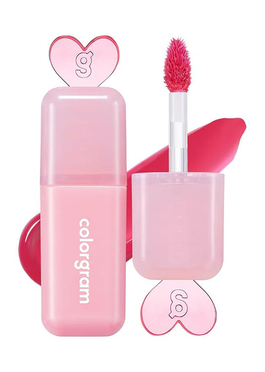 COLORGRAM Juicy Drop Tint 08 Berry Pink | Juicy Lip Gloss, Glowing Lip Stain with Fruity Colors, Buildable & Blendable, Highly Pigmented-Velvo Beauty