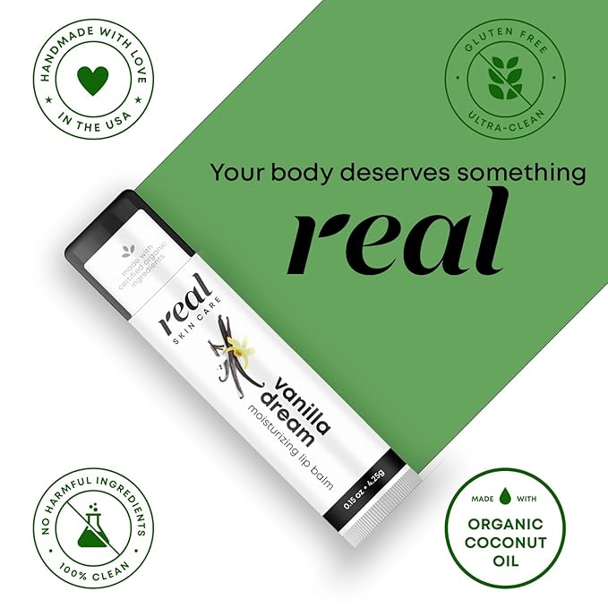 Organic Flavored Lip Balm – Lip Repair for Dry Cracked Lips Coconut Oil Lip Balm Lip Balm Set – Beeswax Lip Balm Lip Balm Pack – Organic Lip Balm Girls Trip Gift Favor Lip Balm Organic-Velvo Beauty