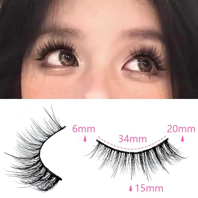 False Eyelashes 48 Pairs Faux Mink Lashes 14mm Wispy Lashes 3D Fluffy Cat Eye Lashes Pack Bulk Wholesale Strip Lashes(style 48-041)-Velvo Beauty