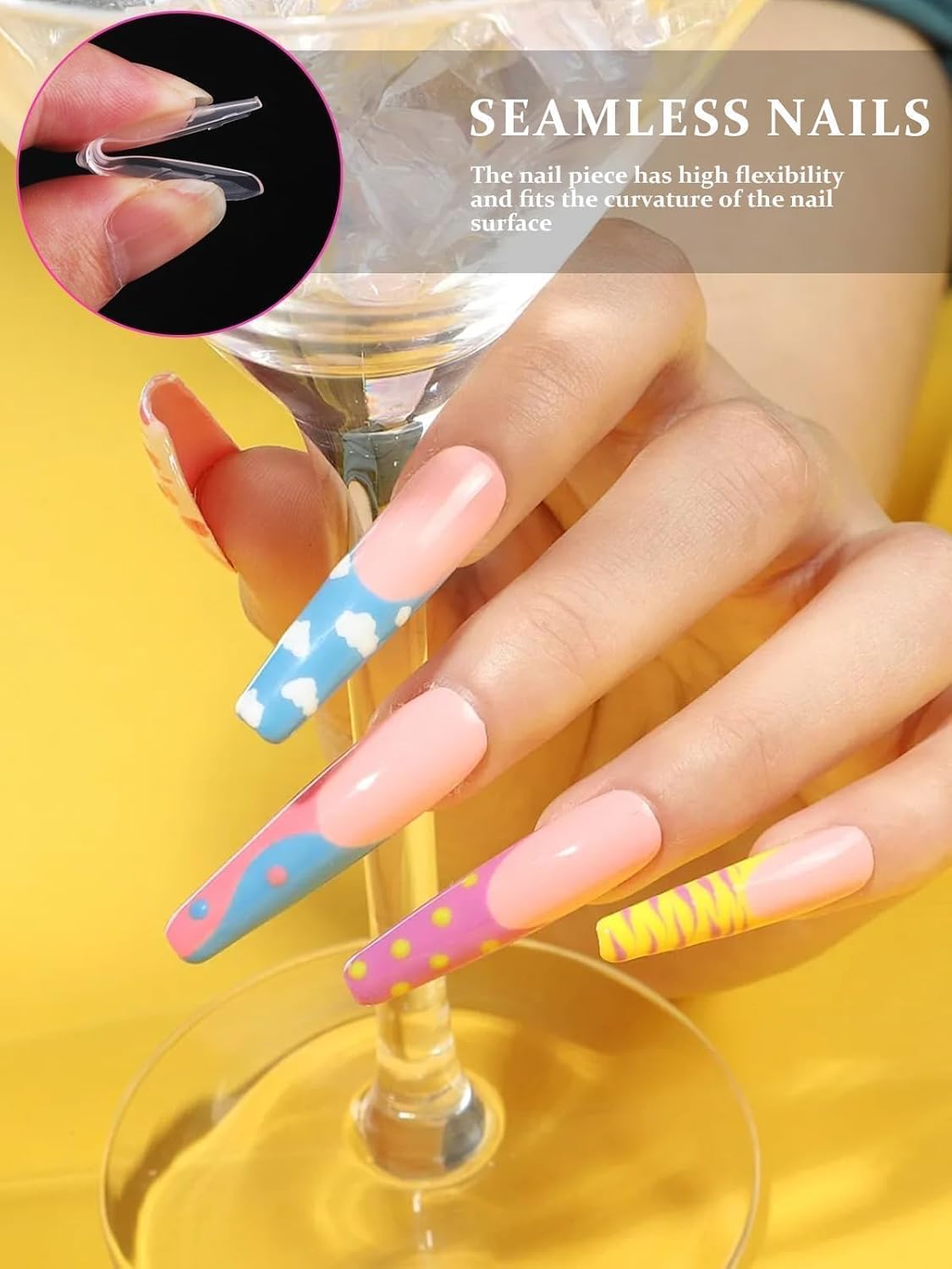 EBANKU Coffin Dual Nail Forms for Poly Extension Gel, 120 PCS Structure Builder Nail Gel Nail Molds for Solid Nail Gel Glue Poly Gel Nail Art Design Salon&DIY-12 Sizes-Velvo Beauty