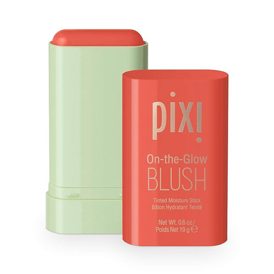 Pixi On-the-Glow Blush - Juicy, Hydrating Tinted Moisture Blush Stick with Ginseng, Aloe Vera & Fruit Extracts, For Cheeks & Lips, 19g / 0.6oz, Paraben-Free-Velvo Beauty