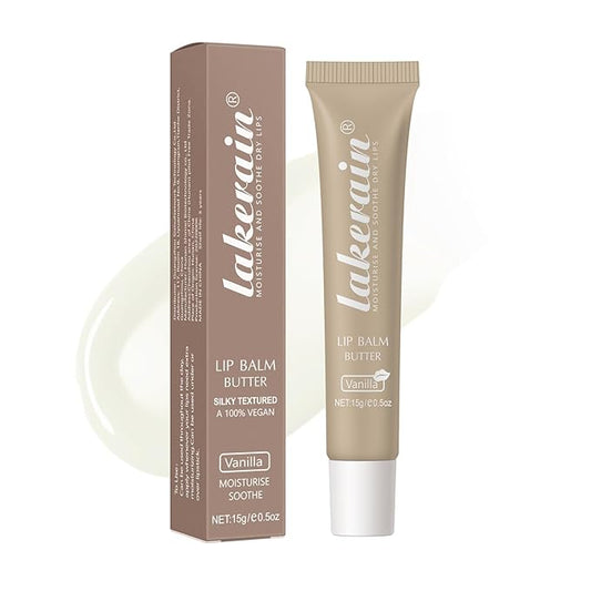 Moisturizing Lip Balm Butter for Dry Cracked Lips,Day/Night Hydrating Lip Mask, Ultra-Nourishing Lip Care Moisturizer for Soft, Smooth and Supple Lips (Vanilla)-Velvo Beauty