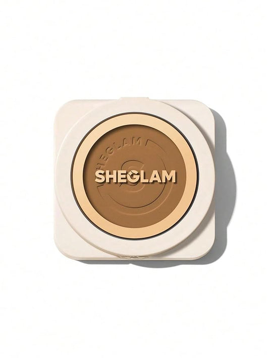 SHEGLAM SKin-Focus Full Coverage Powder Foundation Oil-Control Lightweight Face Pressed Powder Makeup-Golden-Velvo Beauty
