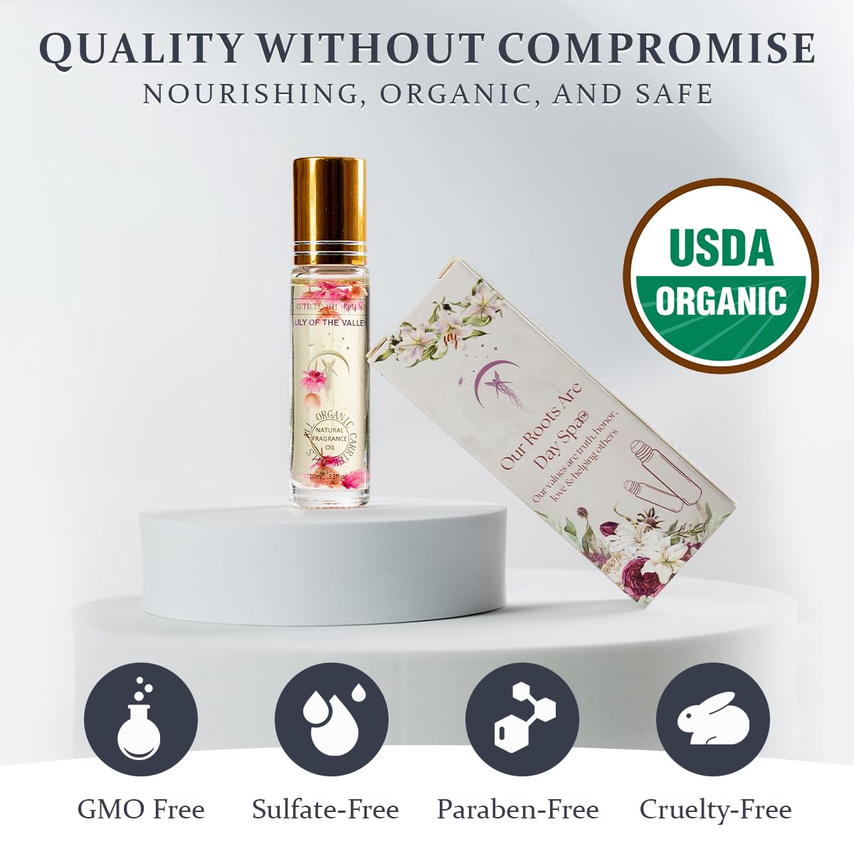 Lilly of The Valley Organic Nail Cuticle Oil Pen with Jojoba, Coconut MCT, and Rosehip for Nail Hydration, Growth & Strength, Travel Size Keychain(0.34 Fl Oz)-Velvo Beauty