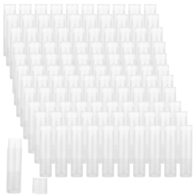 200PCS Lip Balm Tubes with Caps, Clear Lip Balm Tubes Empty Chapstick Tubes Empty Bulk for DIY Lipstick Homemade 3/16 Oz (5.5 ml)-Velvo Beauty