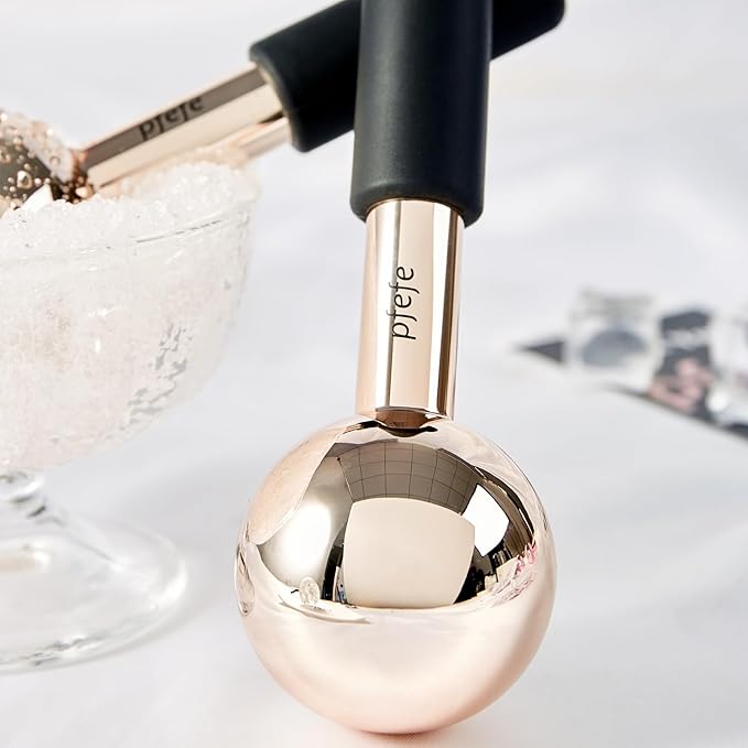 Ice Globes for Face & Eyes, Unbreakable Stainless Steel Cryo Sticks for Beauty Routines, Facials Cold Roller Colling Globes for Puffiness, Wrinkles, Dark Circles, Headaches-Velvo Beauty