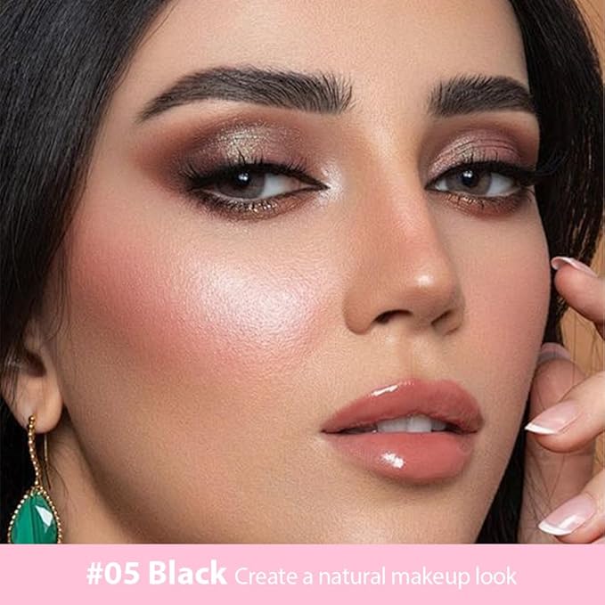 evpct 1Pcs Black Magic Microblading Dual-Ended Eyebrow Contouring Pen Brow Pencil, with 4 Brush Micro-Fork-Tips Applicator and Precise Brush-Tip, Hair Like Strokes, with Dual-ended Eyebrow Brush-Velvo Beauty