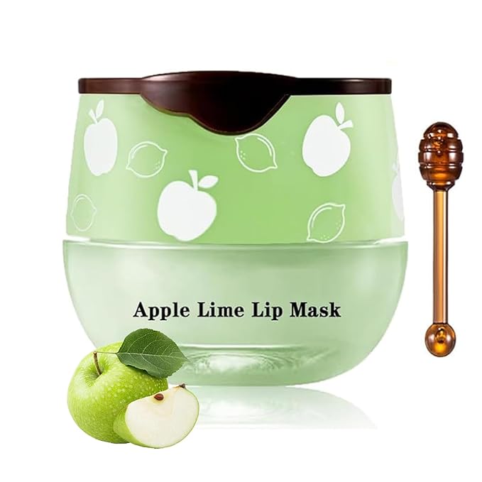 1PCS Bee Lip Balm Honey Lip Balm,Exfoliating Honey Pot Lip Balm Sleeping Lip Mask with Brush, Hydrating & Prevention Dry and Cracked, Lip Scrubs Exfoliator & Moisturizer-Velvo Beauty