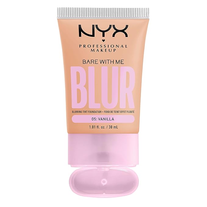 NYX PROFESSIONAL MAKEUP Bare With Me Blur Skin Tint Foundation Make Up with Matcha, Glycerin & Niacinamide - Vanilla-Velvo Beauty