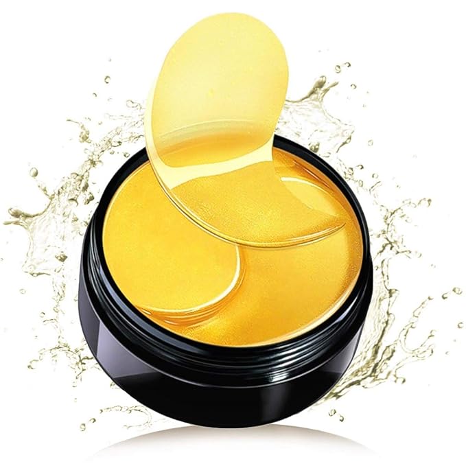 Under Eye Mask Patches Collagen, Gold Eye Patches for Puffy Eyes, 24K Gold Eye Mask, Under Eye Gel Pads, Eye Masks for Dark Circles, Puffiness Treatment Eye Masks Skincare-Velvo Beauty
