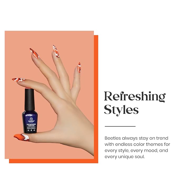 Beetles Fall Gel Polish Nail, 6 Colors Golden Empire Orange Yellow Brown Gel Polish Set Soak Off Uv LED Lamp Trendy Manicure Gel Nail Polish Kit for Girls Women-Velvo Beauty