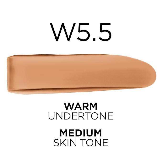 L'Oreal Paris True Match Super-Blendable Foundation, Medium Coverage Liquid Foundation Makeup, W5.5, Medium, 1 Fl Oz-Velvo Beauty