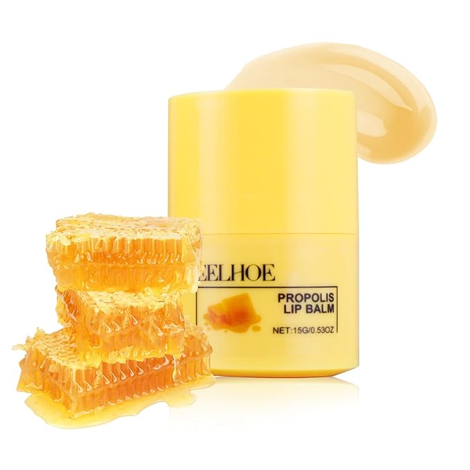 Honey Lip Butter, Hydrating Overnight Lip Balm & Mask, Bee Lip Mask, 12 Hours Long-lasting Moisture, Hygienic Twist Dispenser, Cracked Lip Scrubs Exfoliato Lip Wrinkle Skin Care Products-Velvo Beauty