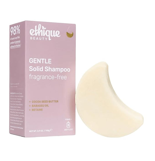 Ethique Gentle Unscented Shampoo Bar with Cocoa Butter - Plastic-Free, Cruelty-Free, Vegan, 3.88 oz - Formerly Bar Minimum-Velvo Beauty
