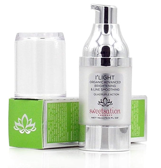 Sweetsation Therapy/YUNASENCE ILIGHT Organic Advanced Illuminating & Line Smoothing Eye Treatment, 0.5oz. For Dark Circles, Puffiness, Fine Lines.-Velvo Beauty