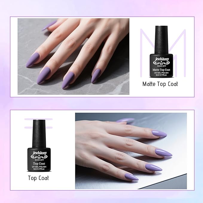 JEWHITENY Poly Gel Nail Kit 14 Colors - Yellow Nude Pink Blue Purple Glitter Tones Starter Kit with UV Lamp Base & Top Coat All-in-One Gift for Women Need U V Light Curing-Velvo Beauty