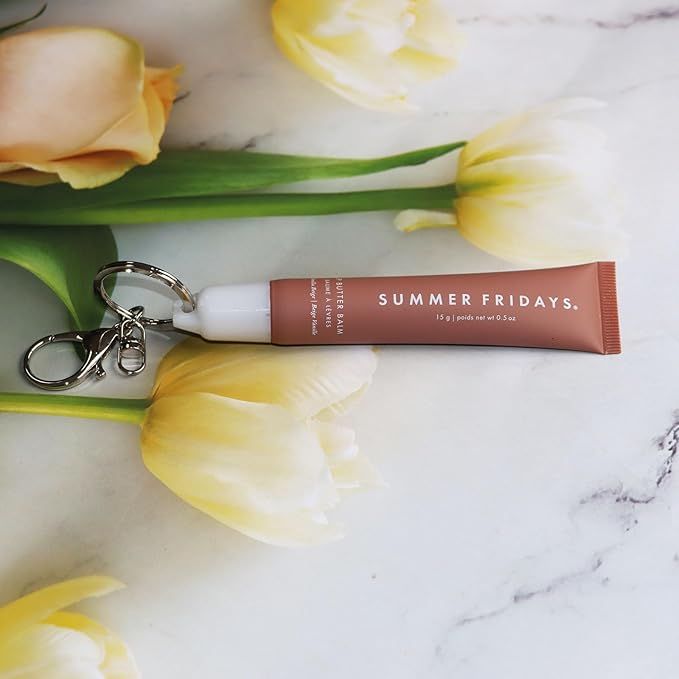 PIAOLGYI Keychain Cap for Summer Fridays,Lip Balm Replacement Cover,Attachment for Summer Fridays Lip Balm,White(ONLY Cap)-Velvo Beauty