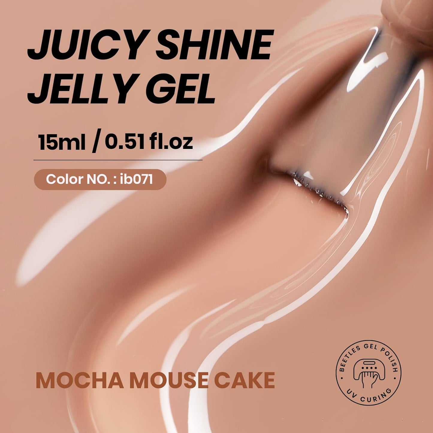 Beetles Nude Gel Nail Polish - 15ml Neutral Brown Base Color Fall Gel Polish Nail Concealer Mocha Sheer Translucent Effect Soak Off UV LED French Nail Art Manicure Gift for Women-Velvo Beauty