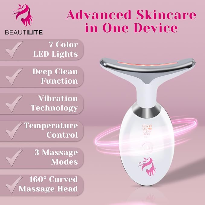 Red Light Therapy for Face, Facial Massager, Skin Tightening & Anti-Aging Face Lift Device, True Beauty Glow Facial Massager, 7-in-1 LED Facial Sculptor-Velvo Beauty