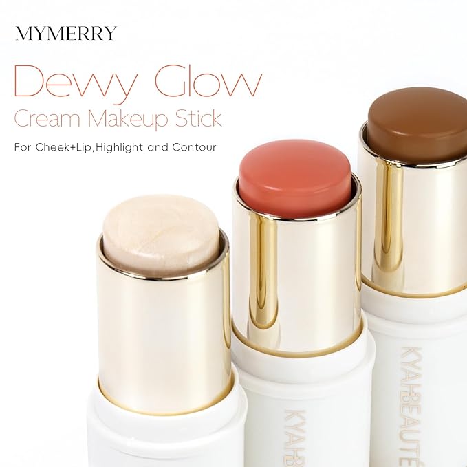Trio Contour Sticks Set, Highlighter Stick & Bronzer Stick & Blush Stick for Cheek+Lip,Highlight and Contour to Create a Natural Dewy Makeup Look for Light| Set of 45g/1.6fl.oz-Velvo Beauty