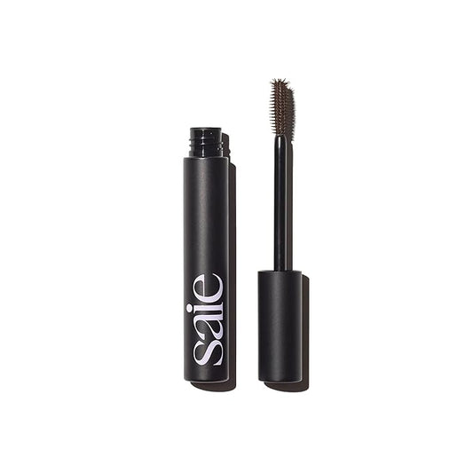 Saie Mascara 101 - Lash Lengthening Mascara for Thick, Bold, Lifted Lashes - Buildable Eye Makeup Formulated to Strengthen and Condition with Rich Nutrients - Brown (0.31 oz)-Velvo Beauty