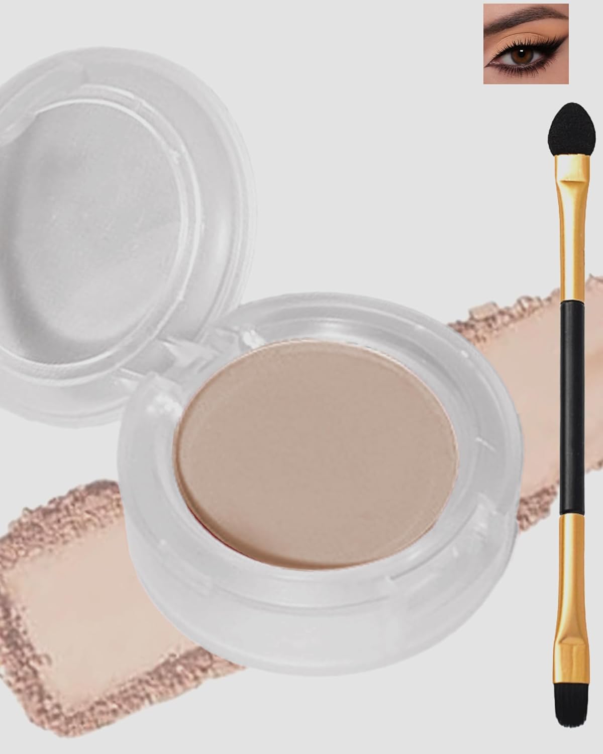 Single Matte Eyeshadow,Nude Beige Brown Eye Shadow Palette Primer Base Makeup,High Pigment Waterproof Pressed Eye Shadows Powder with Smooth Powder,Lightweight Blendable Formula for Daily Eye Look-238-Velvo Beauty