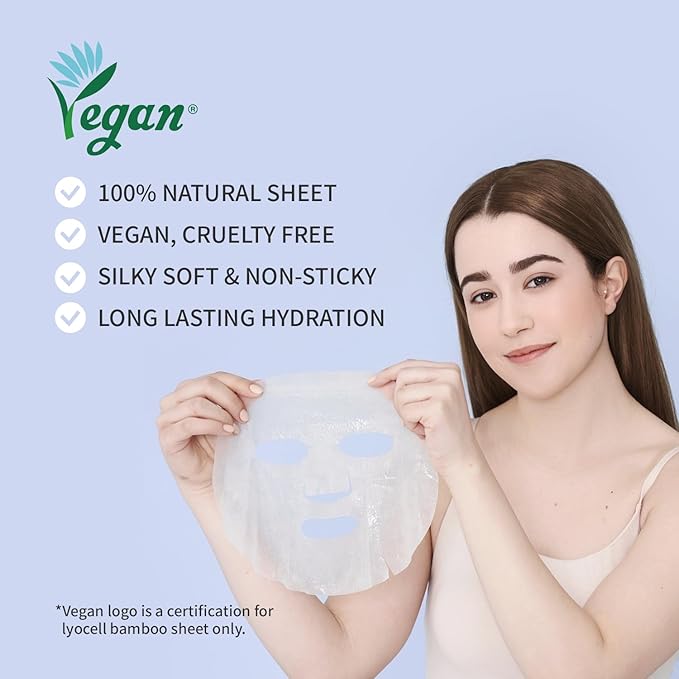 #OOTD Ceramide Brightening Sheet Mask For Face, Moisturizing, Anti Aging Ceramide, Peptide, Vitamin C, EVE Vegan 10EA-Velvo Beauty