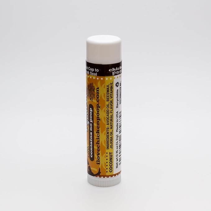 Chicken Poop Lip Balm Simone Chickenbone 100% Natural Moisturizer for Dry, Chapped Lips, Combo (Original, Mint, Outdoors with SPF 30, Coconut), 4 Pack-Velvo Beauty