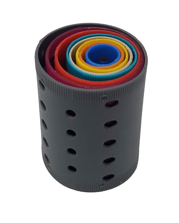 Hair Curler Roller Set/Set of 96 Stackable Rollers / 8 Size Rollers From Extra Small to Extra Large / 12 Rollers per Size - Hairdressing Curlers for Women - Curling Styling Tool-Velvo Beauty