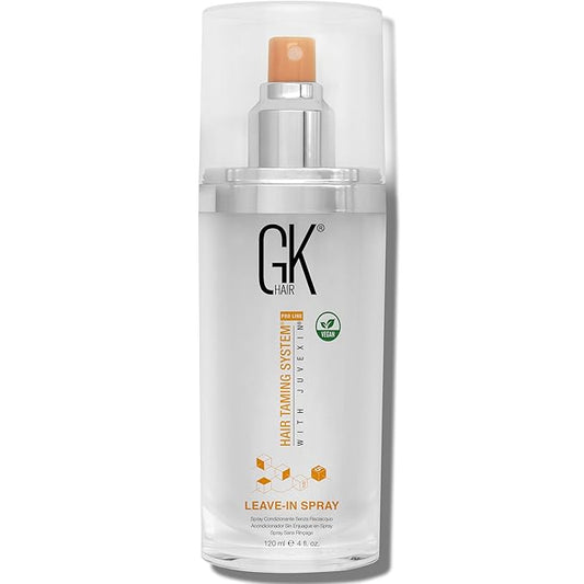 GK HAIR Global Keratin Leave-In Conditioner Detangler Spray 120 ml - For Dry, Damaged and Frizzy Hair Protection With Organic Natural Oil Strength & Shine | Hydrating Smoothing Styler-Velvo Beauty