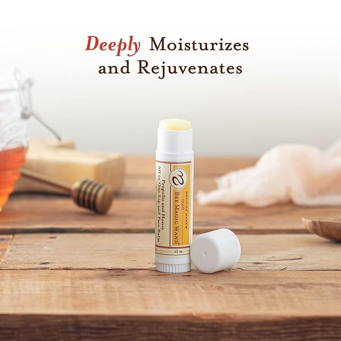 Medicine Mama's Apothecary Sweet Bee Magic Wand, All In One Lip and Face Balm, .65 Ounce-Velvo Beauty