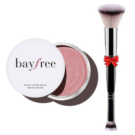Multi Glow Balm Set, Cream Blush with Double-ended Brush, Radiant Finish, Hydrating, Creamy, Radiant Finish, Lightweight & Blendable Color, Face Balm-Velvo Beauty
